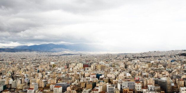 View of a city, Athens, Greece.