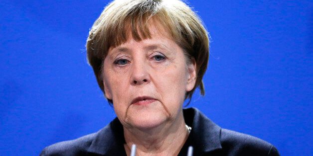 German Chancellor Angela Merkel delivers a statement in Berlin, Thursday, March 26, 2015 after first investigation results about the circumstances of the Germanwings plane crash were released. The aircraft, carrying 150 people, crashed in the French alps on Tuesday. The co-pilot of the Germanwings jet barricaded himself in the cockpit and