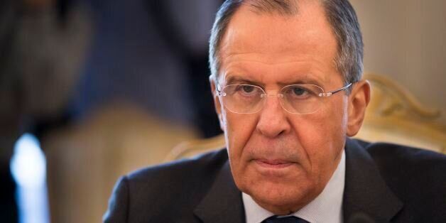 Russian Foreign Minister Sergey Lavrov meets with counterpart from Georgia's breakaway region of Abkhazia Vyacheslav Chirikba in Moscow, Russia, Wednesday, March 11, 2015. (AP Photo/Ivan Sekretarev)