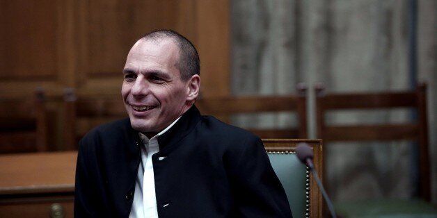 Greek Finance Minister Yanis Varoufakis attends a cabinet meeting at the Greek parliament in Athens on March 29, 2015. AFP PHOTO/ ANGELOS TZORTZINIS (Photo credit should read ANGELOS TZORTZINIS/AFP/Getty Images)