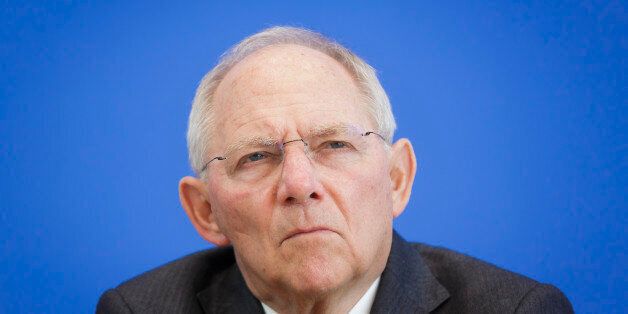 BERLIN, GERMANY - MARCH 18: German Finance Minister Wolfgang Schaeuble attends a press conference on March 17, 2015 in Berlin, Germany. (Photo by Thomas Trutschel/Photothek via Getty Images)