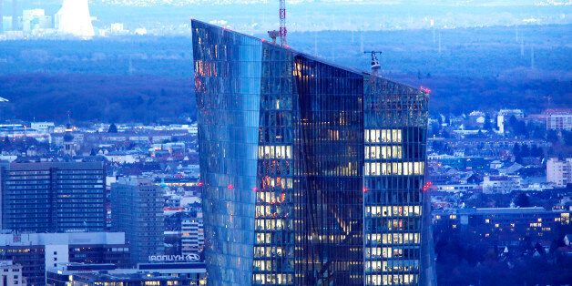 The new headquarters of the European Central Bank is photographed in Frankfurt, Germany, Wednesday, Jan. 14, 2015. A legal opinion issued Wednesday by an adviser to the European Union's top court helps clear the way for bigger stimulus measures from the European Central Bank, analysts said. The opinion from Pedro Cruz Villalon, an advocate general with the European Court of Justice, said that the ECB's offer in 2012 to buy government bonds of troubled countries was legal in principle. (AP Photo/Michael Probst)