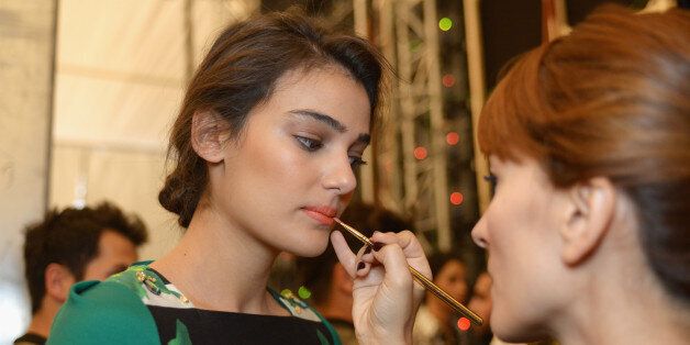 ISTANBUL, TURKEY - OCTOBER 07: Merve Buyuksarac is seen backstage at the Gizia show during Mercedes-Benz Fashion Week Istanbul s/s 2014 presented by American Express on October 7, 2013 in Istanbul, Turkey. (Photo by Ian Gavan/Getty Images for IMG)