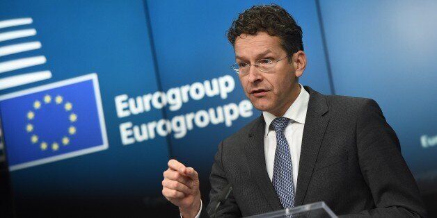 Eurogroup President and Dutch Finance Minister Jeroen Dijsselbloem gives a press conference on February 16, 2015 at the end of an Eurogroup finance ministers meeting at the European Council in Brussels. AFP PHOTO / EMMANUEL DUNAND (Photo credit should read EMMANUEL DUNAND/AFP/Getty Images)