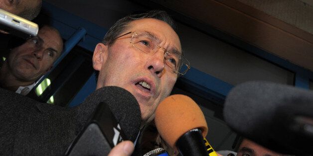 French Interior minister Claude GuÃ©ant answers journalists' questions after visiting Fort-de-France's police headquarters, on February 11, 2012, on the French Caribbean island of La Martinique, as part of a two-day visit there. AFP PHOTO JEAN-MICHEL ANDRE (Photo credit should read JEAN-MICHEL ANDRE/AFP/Getty Images)