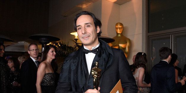 HOLLYWOOD, CA - FEBRUARY 22: Composer Alexandre Desplat winner of the Best Achievement in Music Written for Motion Pictures, Original Score for 'The Grand Budapest Hotel' attends the 87th Annual Academy Awards Governors Ball at Hollywood & Highland Center on February 22, 2015 in Hollywood, California. (Photo by Kevork Djansezian/Getty Images)