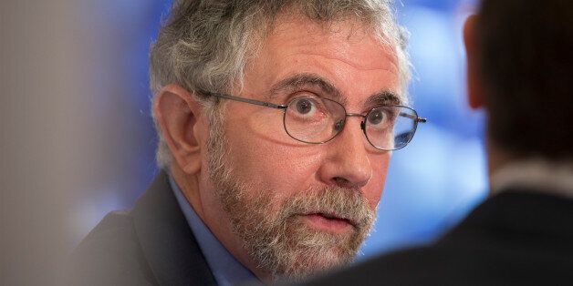 Paul Krugman, professor of international trade and economics at Princeton University and Nobel Prize-winning economist, speaks during an interview in Hong Kong, China, on Thursday, Nov. 14, 2013. The European Central Bank (ECB) can do substantially more in principle on the use of forward guidance and quantitative easing, Krugman said. Photographer: Jerome Favre/Bloomberg via Getty Images