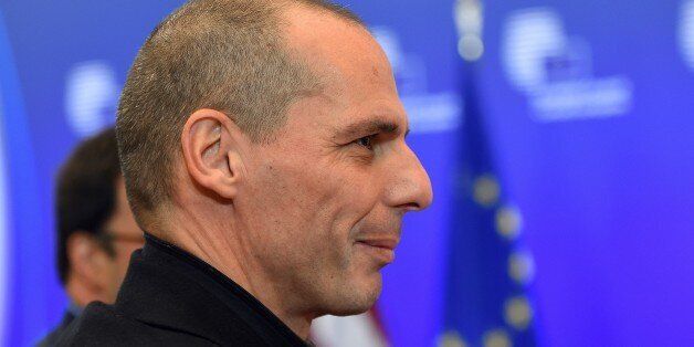 Greece's Finance Minister Yanis Varoufakis arrives to take part in a European economic and financial affairs (ECOFIN) meeting at the European Council in Brussels, on February 17, 2015. AFP PHOTO/Emmanuel Dunand (Photo credit should read EMMANUEL DUNAND/AFP/Getty Images)