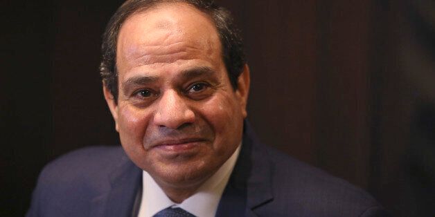 Abdel-Fattah El-Sisi, Egypt's president, pauses during a Bloomberg Television interview on day two of...