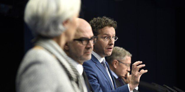 Dutch Finance Minister and president of Eurogroup Jeroen Dijsselbloem gives a joint press after an Eurogroup Council meeting on February 20, 2015 at EU Headquarters in Brussels. Greece will prioritise EU-acceptable reforms, a government source said after eurozone finance ministers granted Athens a four-month loan extension AFP PHOTO/JOHN THYS (Photo credit should read JOHN THYS/AFP/Getty Images)