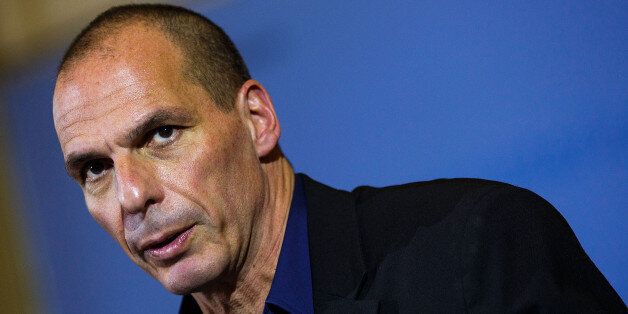 BERLIN, GERMANY - FEBRUARY 05: New Greek Finance Minister Yanis Varoufakis attends a press conference...