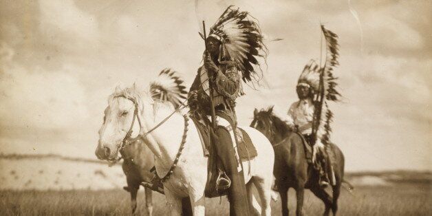 UNITED STATES - CIRCA 1905: Three Sioux Chiefs (Photo by Edward S Curtis/Buyenlarge/Getty Images)