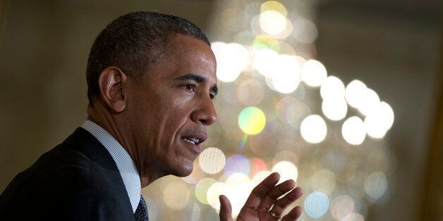 President Barack Obama speaks in the East Room of the White House in Washington, Friday, Jan. 30, 2015, where he called for an investment to move away from one-size-fits-all-medicine, toward an approach that tailors treatment to your genes. (AP Photo/Carolyn Kaster)