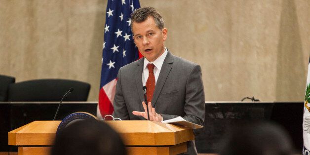 WASHINGTON, D.C. - DECEMBER 29: US State Department spokesman Jeff Rathke gives the daily briefing to the press at the U.S. Department of State in Washington, D.C. on December 29, 2014. (Photo by Samuel Corum/Anadolu Agency/Getty Images)