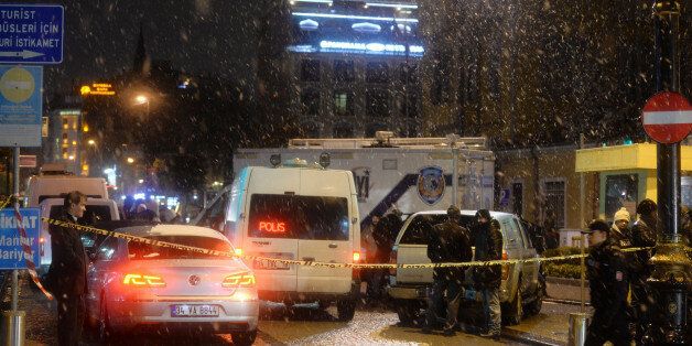Φωτογραφία από το σημείο της επίθεσης αυτοκτονίας στην Κωνσταντινούπολη, 6 Ιανουαρίου 2015