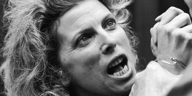 English actress Billie Whitelaw in 'The Greeks' a trilogy of plays adapted from the plays of Aristophanes and Sophocles, at the Royal Shakespeare Company's Aldwych Theatre in London, 17th October 1979 (Photo by Mike Lawn/Evening Standard/Hulton Archive/Getty Images)