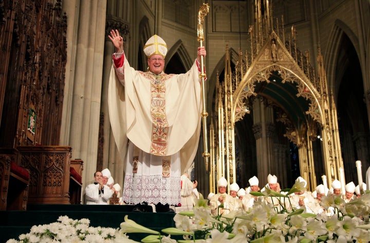 Archbishop of New York Timothy Dolan is seen at New York City's St. Patrick's Cathedral. The Archdiocese of New York and