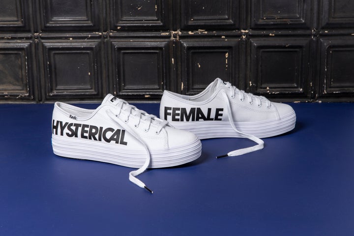 Keds and Rachel Antonoff just unveiled a "Hysterical Female" shoe for National Voter Registration Day.