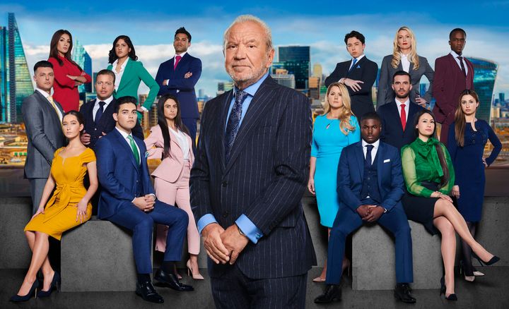 Lord Sugar with this year's 16 candidates