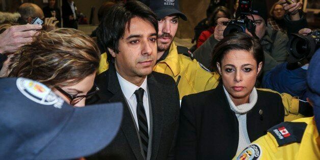 TORONTO, ON - JANUARY 8: Jian Ghomeshi leaves College Park Court after his appearance January 8, 2015. homeshi is now facing three new charges of sexual assault related to three more women in addition to four previously laid charges of sexual assault and one charge of choking. (David Cooper/Toronto Star via Getty Images)