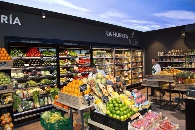 Sección de frutería del supermercado Sánchez Romero del paseo de la Castellana.