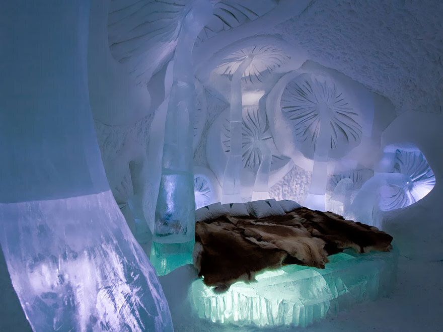 Le IceHotel de Jukkasjarvi, en Suède