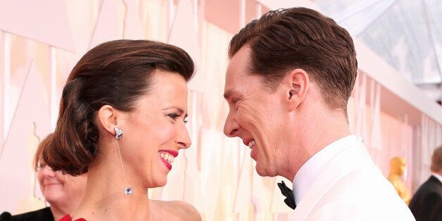 HOLLYWOOD, CA - FEBRUARY 22: Actor Benedict Cumberbatch (R) and Sophie Hunter attend the 87th Annual Academy Awards at Hollywood & Highland Center on February 22, 2015 in Hollywood, California. (Photo by Christopher Polk/Getty Images)