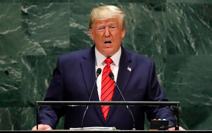 President Donald Trump addresses the 74th session of the United Nations General Assembly at the U.N.'s headquarters in New Yo