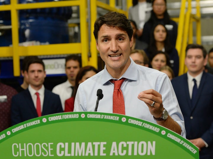 Liberal Leader Justin Trudeau speaks during his visit to Nano One Materials in Burnaby, B.C. on Sept. 24, 2019.