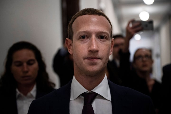 Facebook CEO Mark Zuckerberg walks to meetings for technology regulations and social media issues on Sept. 19, 2019, in Capit