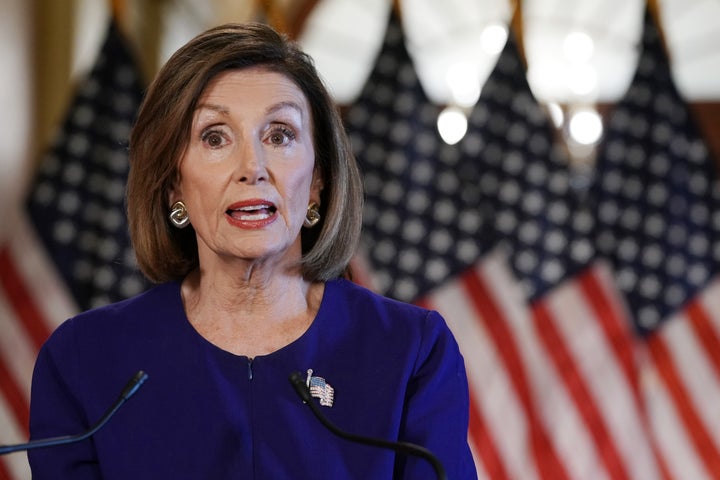 “What’s big and different is that the speaker of the House ― the speaker of the House! ― has said the impeachment word,” Rep. Brenda Lawrence (D-Mich.) said of House Speaker Nancy Pelosi (D-Calif.), pictured here.