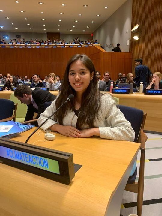 Xiye Bastida at the U.N. Youth Climate Summit.
