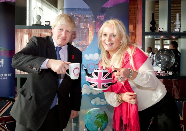 Boris Johnson with his "close friend", the American former model turned tech entrepreneur Jennifer Arcuri