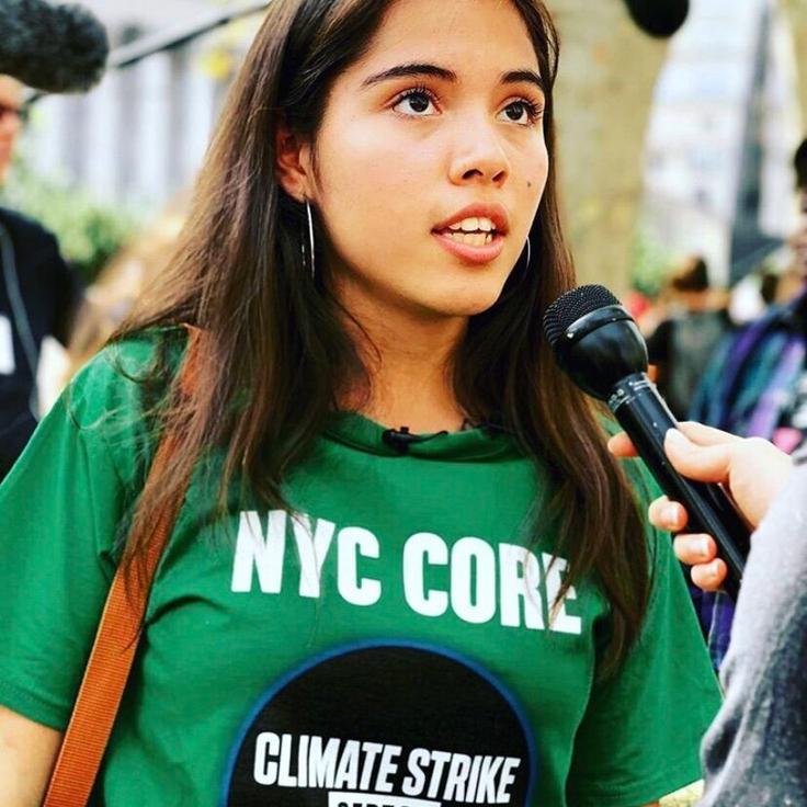 Xiye Bastida at the Global Strike in New York City on Sept. 20, 2019.