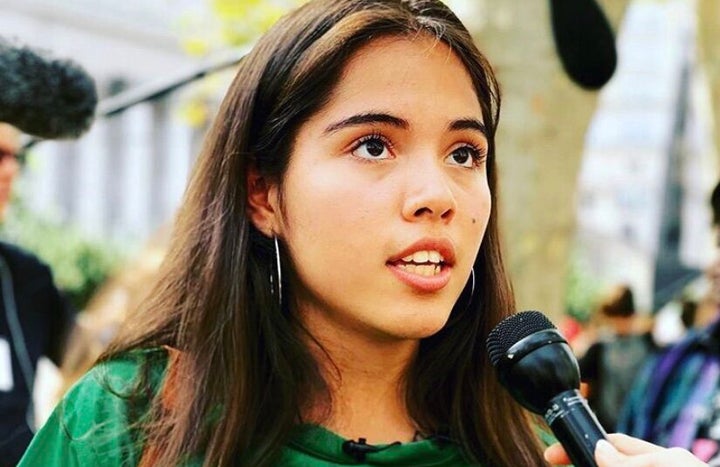 Xiye Bastida at the Global Strike in New York City on Sept. 20, 2019.