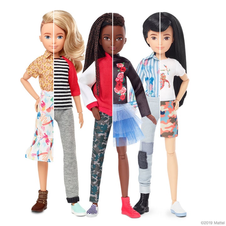 Mattel's new collection of gender-inclusive dolls.