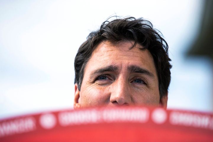 Liberal Party leader Justin Trudeau speaks during an election campaign stop in Brampton, Ont. on Sept. 22, 2019.