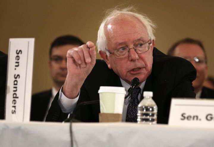 Sanders, seen here at a budget conference&nbsp;in Nov. 2013, introduced a single-payer health care bill that year that receiv