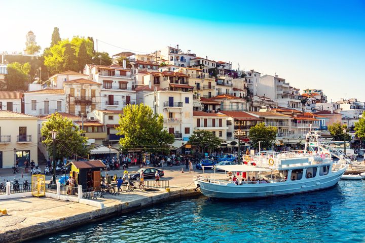The couple was holidaying in Skiathos when the tragedy occurred 