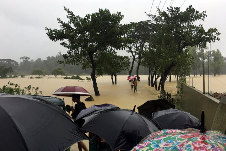 A road is flooded after heavy rain in Cox’s Bazar, Bangladesh, July 25, 2018. REUTERS/Clare Baldwin