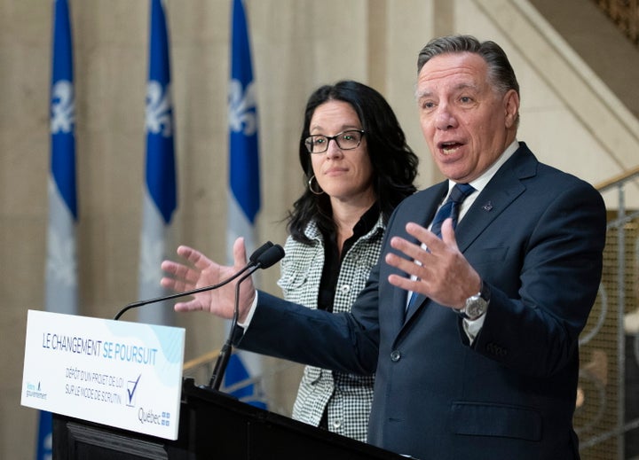 Sonia Lebel et François Legault (Jacques Boissinot/PC)