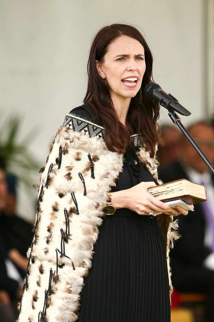 Ardern speaks at a church on Nov. 7, 2018, in Ratana, New Zealand.