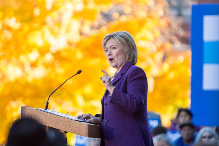 Clinton at a rally on Nov. 9, 2015, in Concord, New Hampshire.