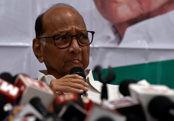 CP leader Sharad Pawar during press conference at Y.B.Chavan Center, Nariman Point on September 25, 2019 in Mumbai.