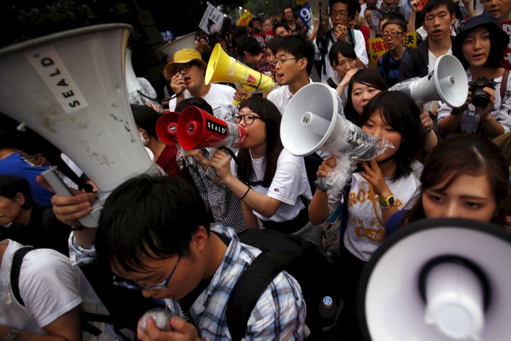 Members of protest group Students Emergency Action for Liberal Democracy (SEALDs), REUTERS/Yuya Shino