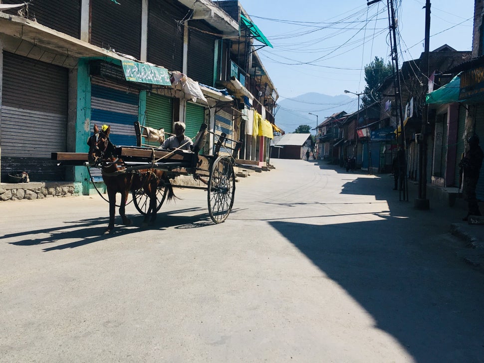 The main market in Tral, located in south Kashmir, was empty on the afternoon of&nbsp; Sept. 19, 2019.