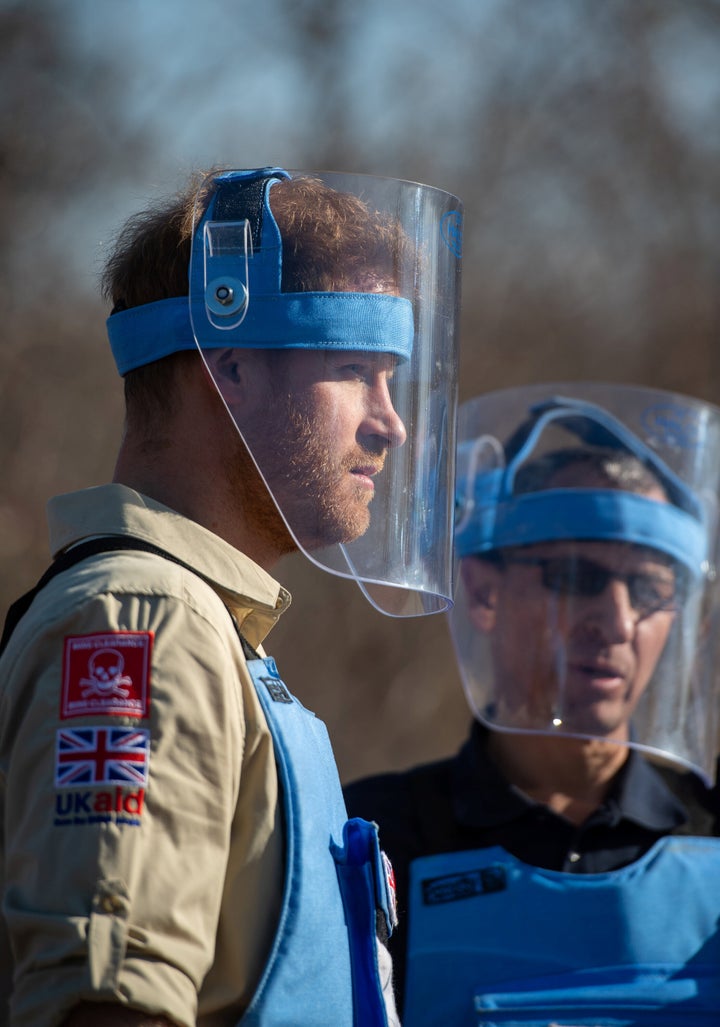 The Duke of Sussex working with HALO Trust in Dirico Province, Angola.&nbsp;