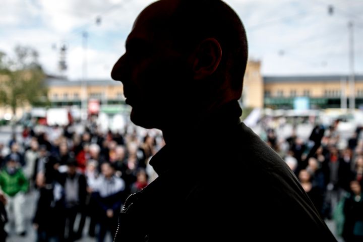 Μάιος 2019. Ο Γιάνης Βαρουφάκης σε εκδήλωση του DiEM25, πριν από τις Ευρωεκλογές της 26ης Μαϊου. 