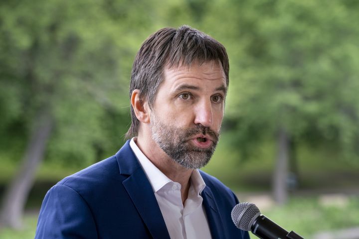Environmentalist Steven Guilbeault announces his candidacy for the Liberal Party of Canada in Montreal on June 21, 2019. 