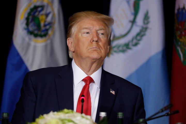 U.S. President Donald Trump attends a meeting at the UN General Assembly in New York on Sept. 25, 2019. 